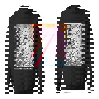Kaiju Axolotl Japanese Monster Men Women Sweatshirt Graphic Print Unisex - Thegiftio