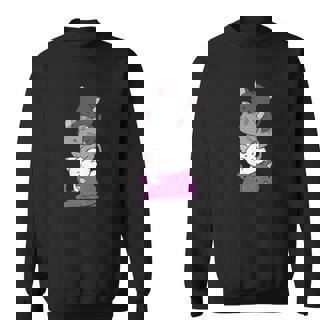 Kawaii Cat Pile Anime Asexual Pride Flag Kittens V2 Men Women Sweatshirt Graphic Print Unisex - Thegiftio