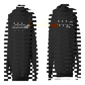 Kawaii Croissant Heartbeat Men Women Sweatshirt Graphic Print Unisex - Seseable