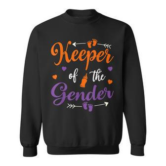 Keeper Of Gender Halloween Pregnancy Announcement Men Women Sweatshirt Graphic Print Unisex - Thegiftio UK