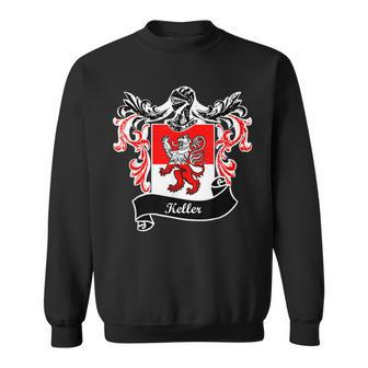 Keller Coat Of Arms Surname Last Name Family Crest Men Women Sweatshirt Graphic Print Unisex - Thegiftio UK