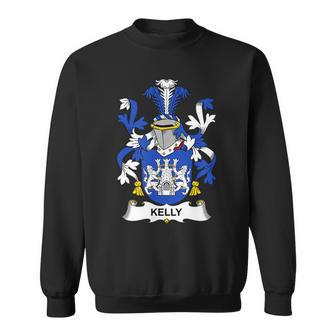 Kelly Coat Of Arms Family Crest Sweatshirt - Seseable
