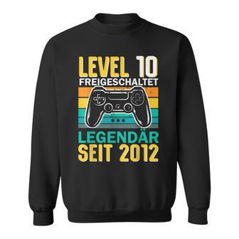 Kinder Level 10 Jahre Geburtstag Junge Gamer 2012 Geburtstag Sweatshirt - Seseable