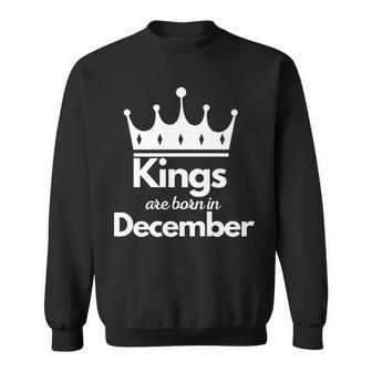 Kings-Are-Born In December Luxury-Minimalist-Elegant Men Women Sweatshirt Graphic Print Unisex - Thegiftio UK