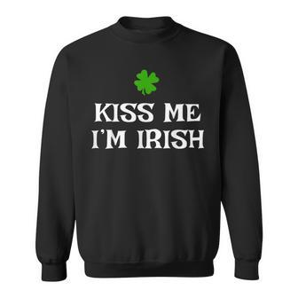 Kiss Me Im Irish St Patricks Day Funny Sweatshirt - Thegiftio