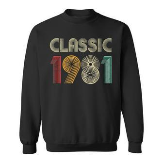 Klassisch 1981 Vintage 42 Geburtstag Geschenk Classic Sweatshirt - Seseable