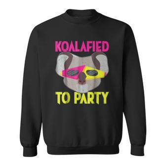 Koalafied To Party Funny Animal Pun Koala Men Women Sweatshirt Graphic Print Unisex - Thegiftio UK