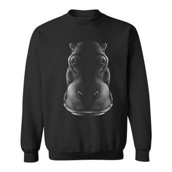Künstler Tier Flußpferd Lustiges Hippo Nilpferd Sweatshirt - Seseable