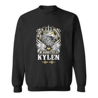Kylen Name T - In Case Of Emergency My Blood Sweatshirt - Seseable