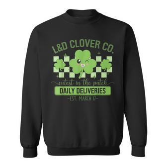 L&D Clover Co Funny St Patricks Day Labor And Delivery Sweatshirt - Seseable