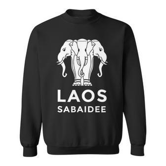 Laos Erawan 3 Headed Elephant Funny Laotian Gift Sweatshirt - Seseable