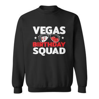 Las Vegas Birthday Party Group Gift Vegas Birthday Squad Men Women Sweatshirt Graphic Print Unisex - Thegiftio UK