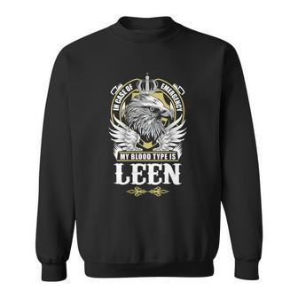 Leen Name - In Case Of Emergency My Blood Sweatshirt - Seseable