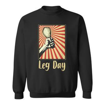 Leg Day Turkey Leg Thanksgiving Workout Men Women Sweatshirt Graphic Print Unisex - Seseable