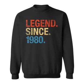 Legend Since 1980 42 Geburtstag Geschenk Legende Seit 1980 Sweatshirt - Seseable