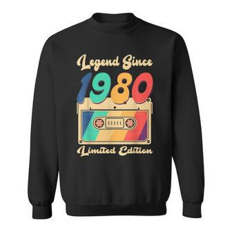 Legend Since 1980 Vintage Cassette 43Rd Birthday Women Men Sweatshirt