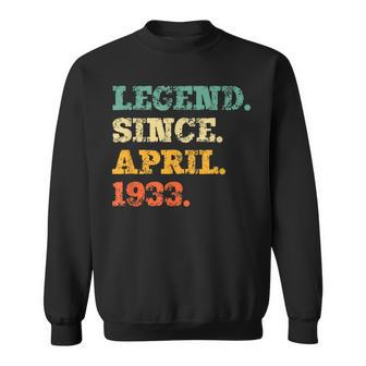 Legend Since April 1933 Funny 90Th Birthday 90 Years Old Sweatshirt | Mazezy