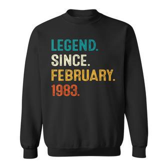 Legend Since February 1983 40Th Birthday Gifts 40 Years Old Men Women Sweatshirt Graphic Print Unisex - Seseable