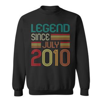 Legend Since July 2010 13 Years Old Vintage 13Th Birthday Sweatshirt - Seseable