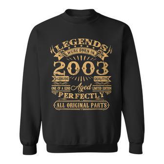 Legenden 2003 Geboren Sweatshirt, 20. Geburtstag Mann V2 - Seseable