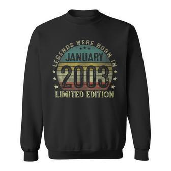 Legenden Januar 2003 Sweatshirt, 20. Geburtstag Mann V10 Design - Seseable