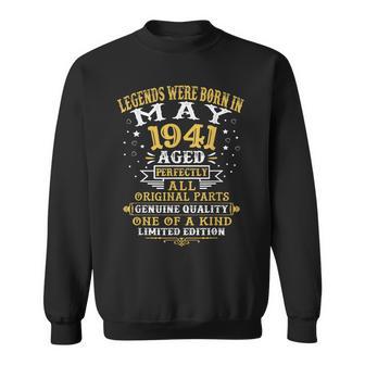 Legenden Mai 1941 Geburtstag Sweatshirt, 81 Jahre Retro Design - Seseable