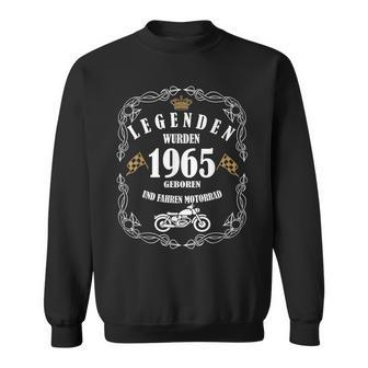 Legenden Wurden 1965 Geboren Und Fahren Motorrad Lustig Sweatshirt - Seseable