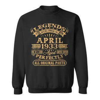 Legenden Wurden Im April 1933 Geschenk 90 Geburtstag Mann V9 Sweatshirt - Seseable