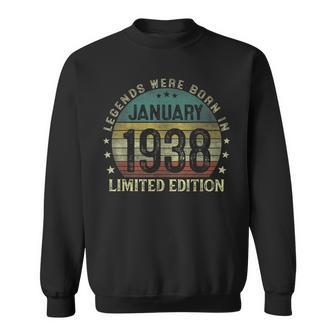 Legenden Wurden Im Januar 1938 Geschenk 85 Geburtstag Mann V6 Sweatshirt - Seseable
