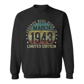 Legenden Wurden Im März 1943 Geschenk 80 Geburtstag Mann V4 Sweatshirt - Seseable