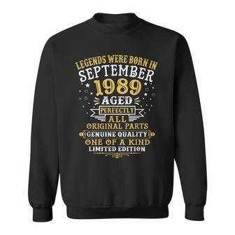 Legends Were Born In September 1989 33 Geburtstag Geschenke Sweatshirt - Seseable