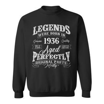 Legends Were Born In 1936 Year Of Birth Birthday Sweatshirt | Mazezy