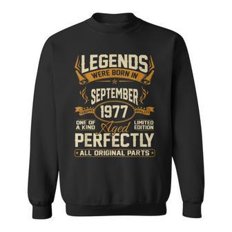 Legends Were Born In September 1977 Sweatshirt - Seseable