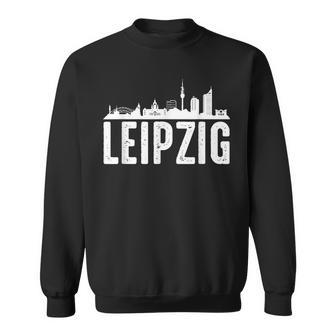 Leipzig Skyline Geschenk Stadt Für Leipziger Sweatshirt - Seseable