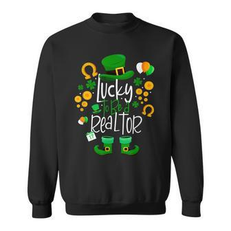 Leprechaun Realtor Lucky To Be A Realtor St Patricks Day Sweatshirt - Thegiftio UK