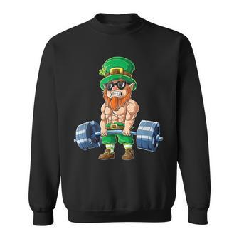 Leprechaun St Patricks Day Weightlifting Deadlift Fitness Sweatshirt - Seseable
