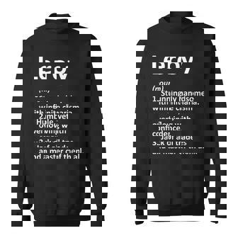 Leroy Definition Personalized Name Funny Birthday Gift Idea Men Women Sweatshirt Graphic Print Unisex - Thegiftio UK