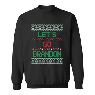Lets Go Brandon Gift Ugly Christmas Gift Sweatshirt - Monsterry CA
