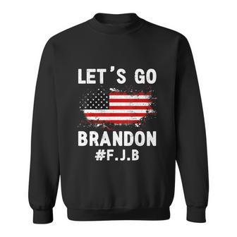 Lets Go Brandon Lets Go Brandon Us Flag Colors Funny Sweatshirt - Monsterry
