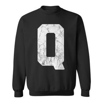 Letter Q Monogram Initial Sweatshirt - Seseable