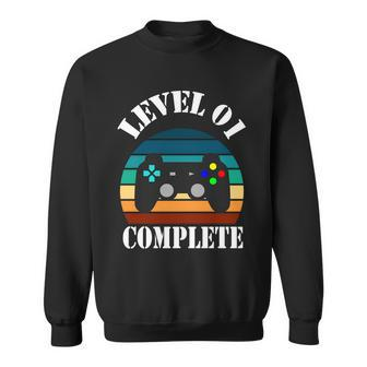 Level 1 Complete 1St Wedding Anniversary Video Gamer Sweatshirt - Monsterry