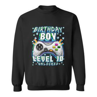 Level 10 Unlocked Video Game 10Th Birthday Gamer Boys Tshirt Sweatshirt - Monsterry