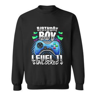 Level 11 Unlocked Video Game 11Th Birthday Gamer Gift Boys Tshirt Sweatshirt - Monsterry
