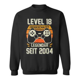 Level 18 Jahre Geburtstags Junge Gamer 2004 Geburtstag Sweatshirt - Seseable