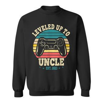 Leveled Up To Uncle 2023 Promoted To Uncle Level Unlocked Sweatshirt | Mazezy