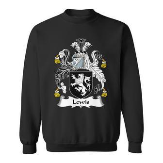 Lewis Coat Of Arms Wales - Family Crest Men Women Sweatshirt Graphic Print Unisex - Thegiftio UK