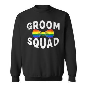 Lgbt Pride Gay Bachelor Party Grooms Squad Engagement Sweatshirt | Mazezy