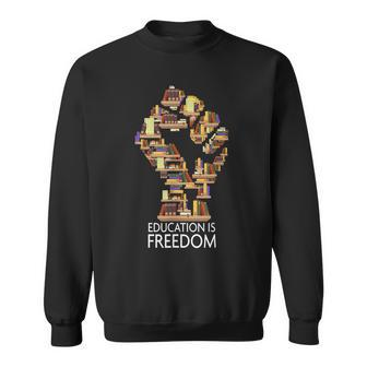Library Book Hand Black History Month African American Pride Sweatshirt - Seseable