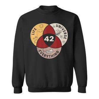 Life The Universe And Everything 42 Answer To Life Sweatshirt | Mazezy