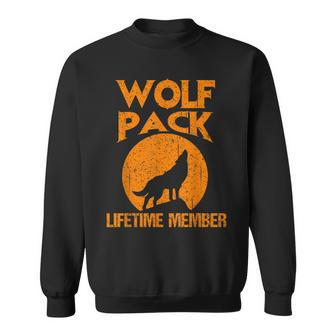 Lifetime Wolf Pack Member | I Love Wolves Funny Wolves Sweatshirt - Thegiftio UK